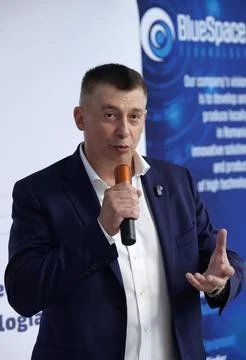 Official launch of the Blue Space Drone Engineering Lab at Politehnica Universit Stock Photos