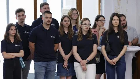 Official launch of the Blue Space Drone Engineering Lab at Politehnica Universit Fotos de archivo