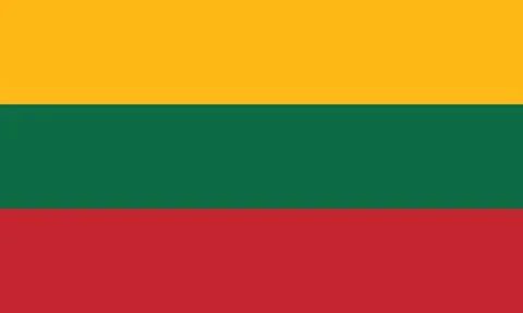 Official national flag Republic of Lithuania Stock Illustration