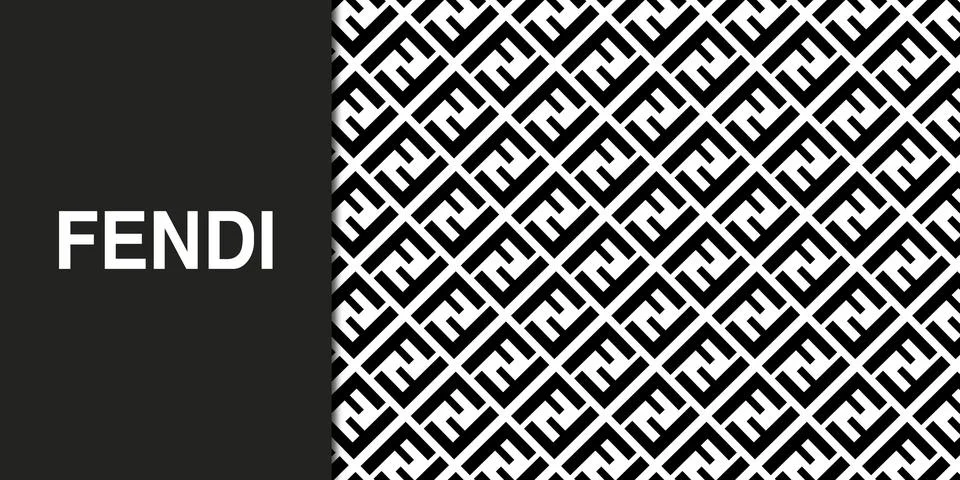 Official Pattern Fendi Stock Illustration