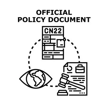 Official policy document concept vector illustration Stock Illustration
