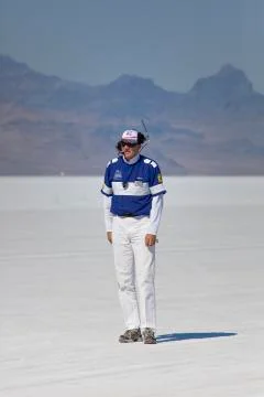 Official Referee working at the World of Speed 2012 Stock Photos