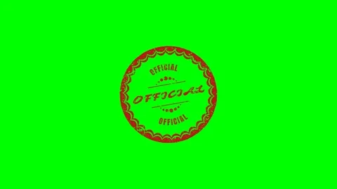 Official Rubber Stamp Green Screen Stock Footage 320276332