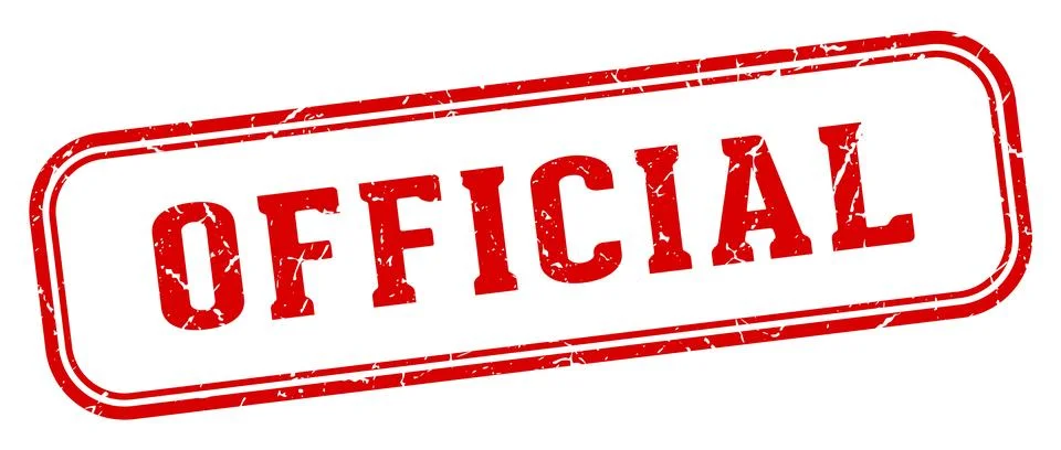 Official stamp. official rectangular stamp on white background Stock Illustration