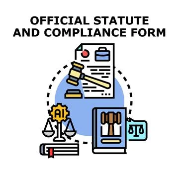 Official statute and compliance form concept Illustrazione stock