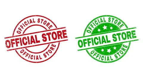 OFFICIAL STORE Round Watermarks Using Unclean Style Stock Illustration
