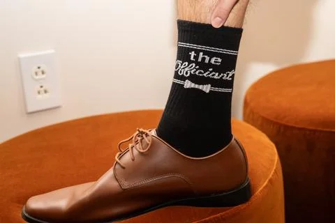 Official title labeled on the sock. Stock Photos