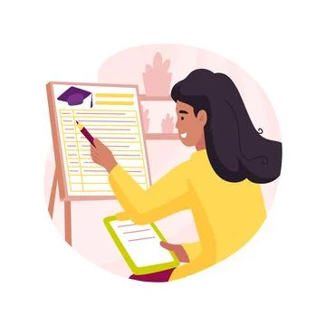 Official transcript isolated cartoon vector illustration. Stock Illustration