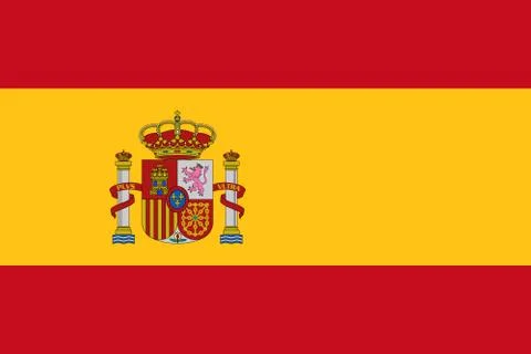 Official vector flag of Spain . Stock Illustration