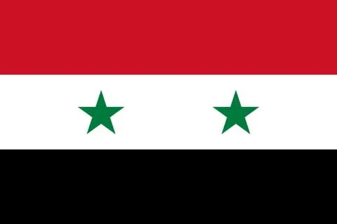 Official vector flag of Syria . Syrian Arab Republic . Stock Illustration
