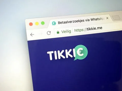 Official website of tikkie.me Stock Photos