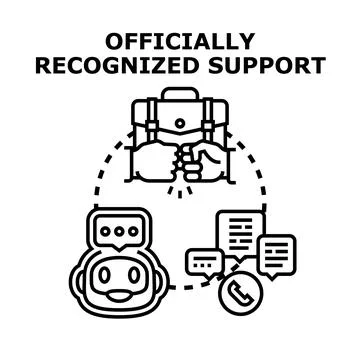 Officially recognizing business support and digital services partnership Stock Illustration