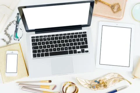 Offise desktop scene Stock Photos