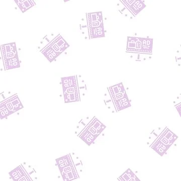 Offline advertise glyph seamless pattern Stock Illustration