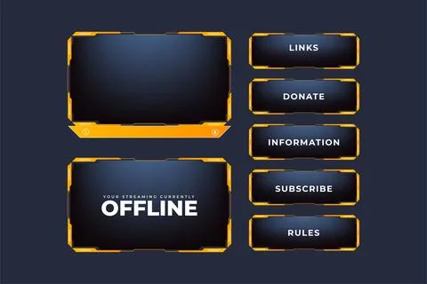 Offline and online screen collection on a dark background. Simple overlay d.. 库存插图