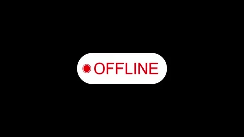 Offline button with red circle on white background. Offline button symbol f.. 스톡 동영상 337814779