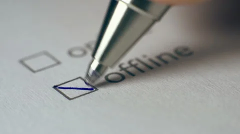 Offline Checkbox Marking Survey Stock Footage 43217636
