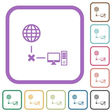Offline computer simple icons Stock Illustration