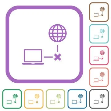 Offline laptop simple icons Stock Illustration