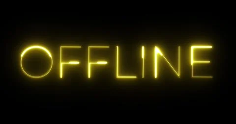 Offline neon text animation Stock Footage 287405432