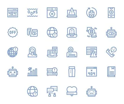 Offline Premium Vector Bundle with 28 High Resolution PIXEL Perfect Bold Li.. Stock Illustration