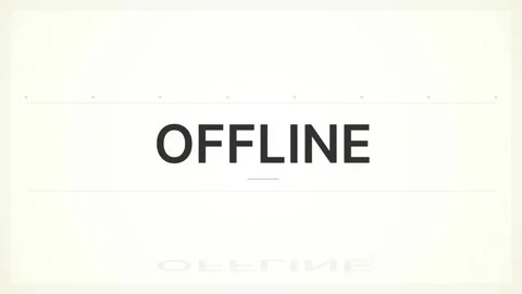 Offline Screen Message - Connectivity Interruption Concept Stock Footage 347560749