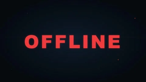 Offline status indicator on screen. Stock Footage 334092740
