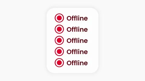 Offline Status List Stock Footage 334462908