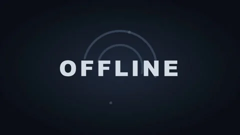 Offline status loading animation screen. Stock Footage 334092737