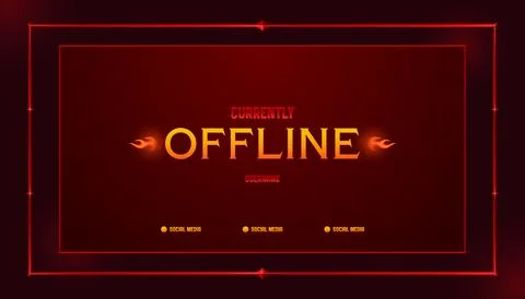 Offline stream banner design Illustrazione stock