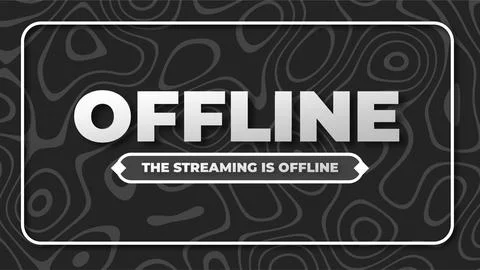 Offline Streaming Notification Sign with Modern Design. 스톡 일러스트