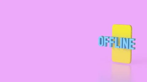The Offline for Technology or communication concept 3d Rendering. Stock Illustration