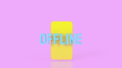 The Offline for Technology or communication concept 3d Rendering. Stock Illustration