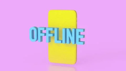 The Offline for Technology or communication concept 3d Rendering. Stock Illustration