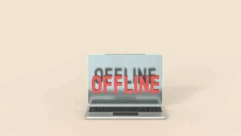 The Offline for Technology or communication concept 3d Rendering. Stock Photos
