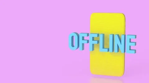 The Offline for Technology or communication concept 3d Rendering. Stock Photos
