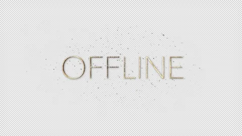Offline Text Animation, Alpha Channel Stock Footage 275885381