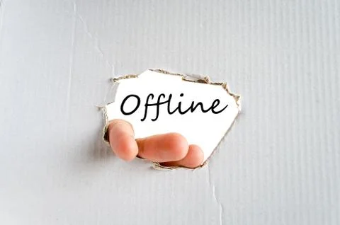 Offline text concept Stock Photos
