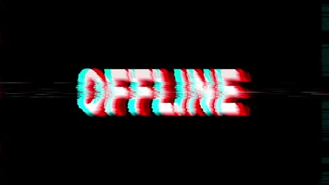 Offline text with screen effects of technological failures. Spectacular screen Stock Footage 335670363