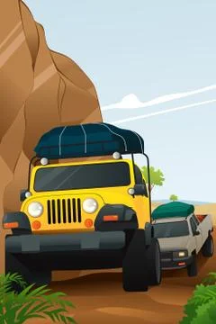 Offroad Adventure Stock Illustration
