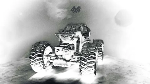 Offroad black Vídeo Stock 232720756