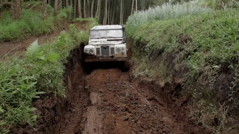 Offroad Car With Lots Of Mud On It Stock Footage 74908407