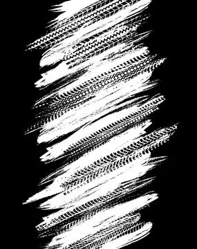 Offroad grunge tyre prints, vector white pattern Stock Illustration