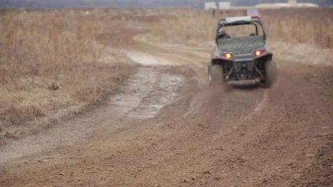 Offroad vehicle quickly turning no audio Video stock 78010391