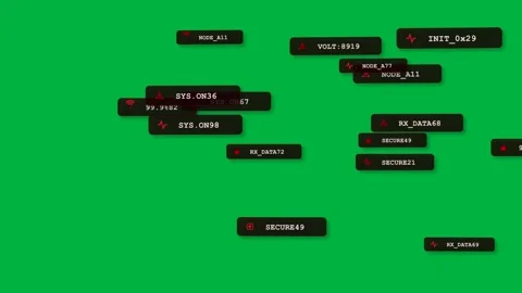 Offscreen spawning sending red badges drifting, clustering, highlighting Stock Footage 333907877