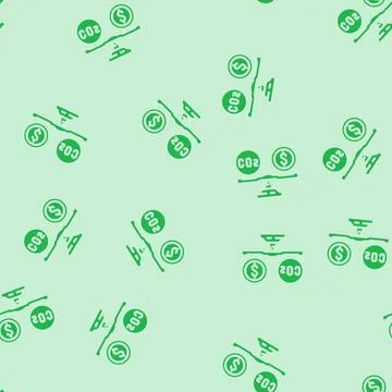 Offset carbon glyph vector seamless pattern Stock Illustration