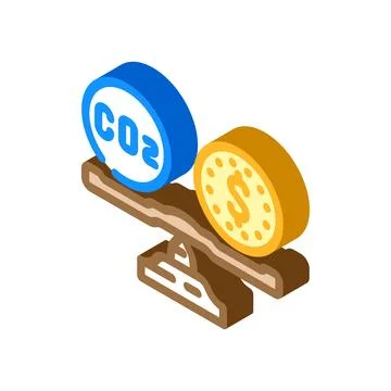 Offset carbon isometric icon vector illustration Illustrazione stock
