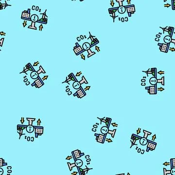 Offset carbon vector seamless pattern Illustrazione stock