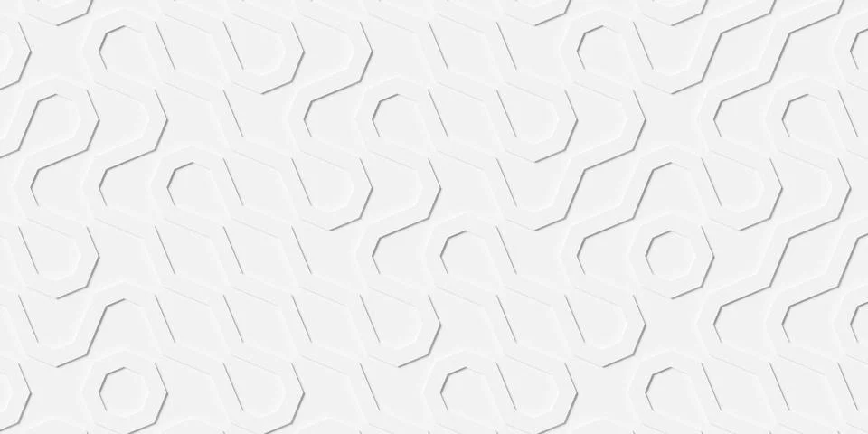 Offset corner hexagon shaped white lines geometrical background wallpaper b.. Illustrazione stock
