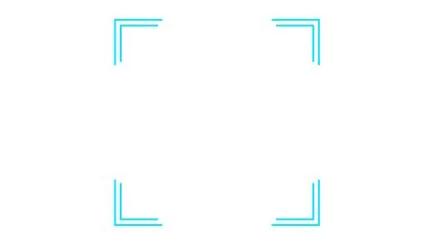 Offset Corner Selection Frame Overlay, Clean UI Interface Border Element Illustrazione stock